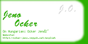 jeno ocker business card